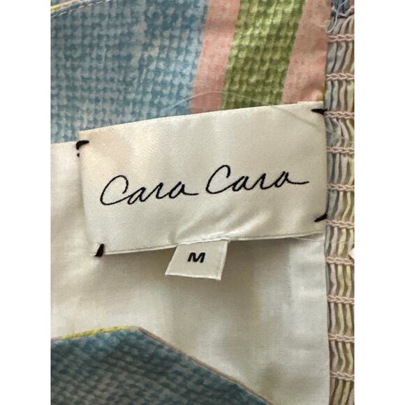 Cara Cara Campbell Multi Stripe Cotton Summer Midi Dress Size M - Picture 4 of 13